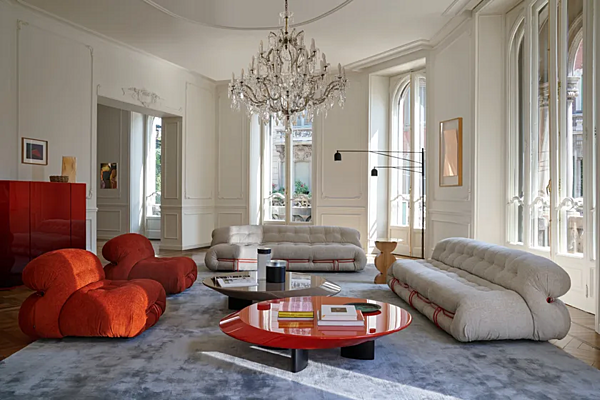 Canapé en tissu Soriana CASSINA 944 usine CASSINA de l'Italie. Foto №10
