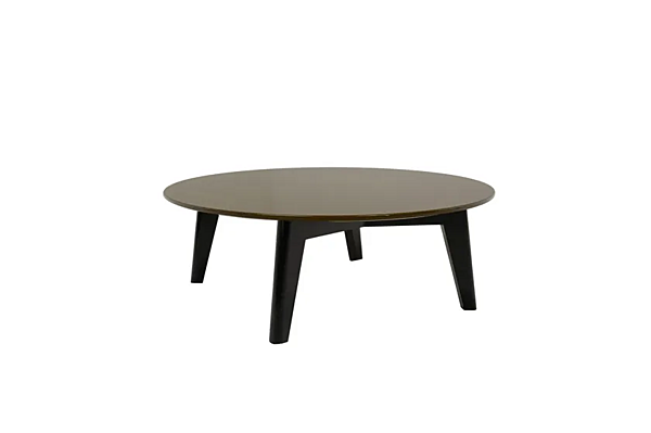 Table basse ronde en bois avec plateau en pierre de lave Edgar CHELINI usine CHELINI de l'Italie. Foto №2