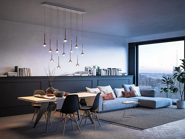 Suspension en cristal LED AXOLIGHT Fairy SP FAI 12 R usine Axolight de l'Italie. Foto №4