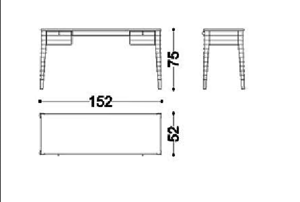 Coiffeuse en bois Elettra OPERA CONTEMPORARY ANGELO CAPPELLINI usine OPERA CONTEMPORARY de l'Italie. Foto №4