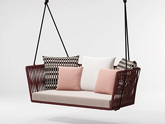 Fauteuil suspendu de jardin 2 places en tissu KETTAL Bitta usine KETTAL de l'Italie