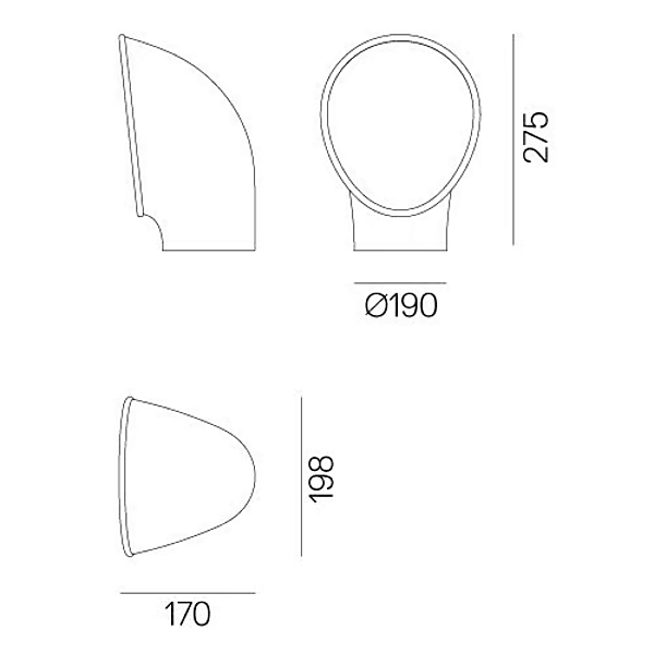 Lampe sur pied en aluminium LED Piroscafo Artemide T081900, T081910, T081920 usine Artemide de l'Italie. Foto №5