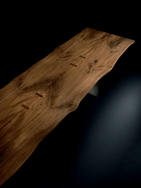 Table rectangulaire en bois massif Vero Boomerang ARTE BROTTO L620, BOOMERANG usine Arte Brotto de l'Italie. Foto №4