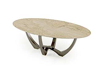 Table à manger ovale en bois Symphony Infinity Bizzotto Italia