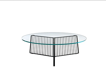 Table basse en verre trempé Driade Anapo usine Driade de l'Italie