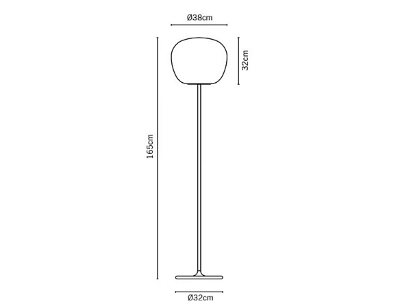 Lampe sur pied en verre Lumi Mochi Fabbian usine Fabbian de l'Italie. Foto №6