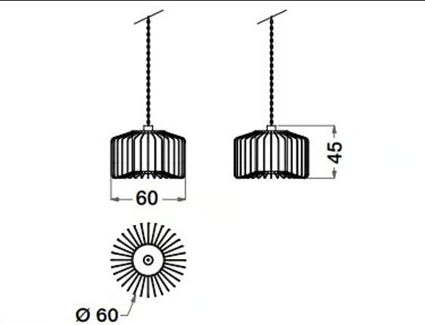 Suspension en métal libellule CPRN HOMOOD D680, D681 usine CPRN HOMOOD de l'Italie. Foto №5