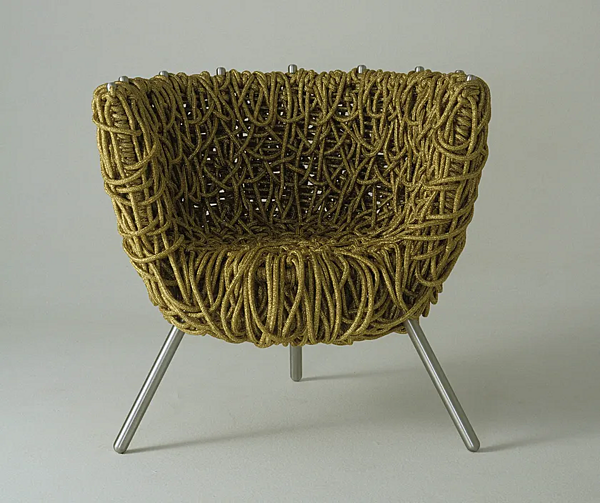 Fauteuil en tissu avec accoudoirs Edra Vermelha CTV010 usine EDRA de l'Italie. Foto №14