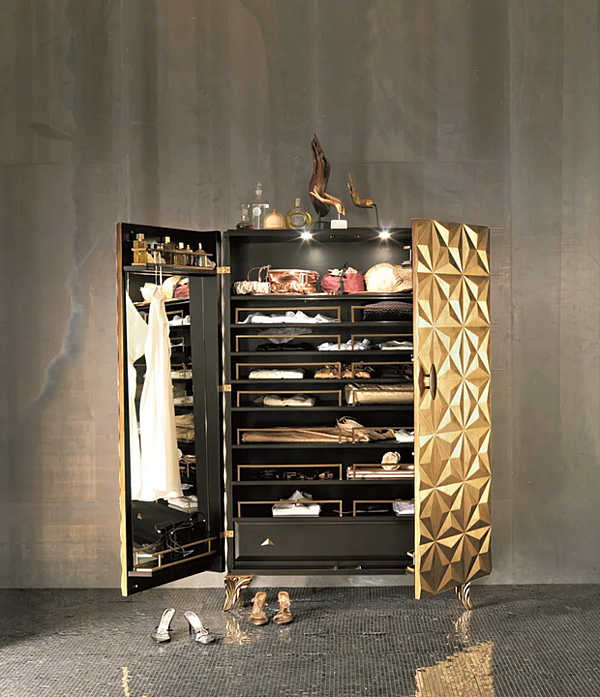 Cabinet de rangement de salle de bain avec portes en bois Bizzotto Italia Diamond usine Bizzotto Italia de l'Italie. Foto №2