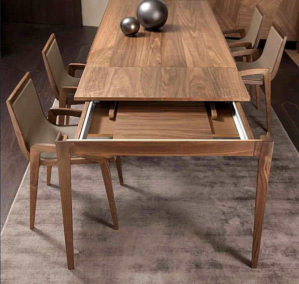 Table rectangulaire en bois massif Leonardo ARTE BROTTO L614N L614N usine Arte Brotto de l'Italie. Foto №6