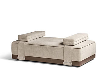 Pouf rectangulaire en tissu POLTRONA FRAU collection Grant usine POLTRONA FRAU de l'Italie