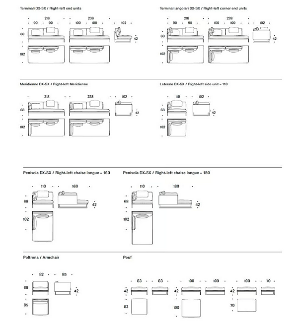 Canapé d'angle en tissu Livingston Saba usine SABA de l'Italie. Foto №11