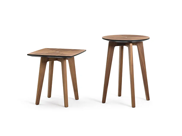 Table d'appoint ronde en noyer Black Tie collection Tommi TOM47TC, TOM47TF, TOM61TC, TOM61TF usine Black Tie de l'Italie. Foto №2