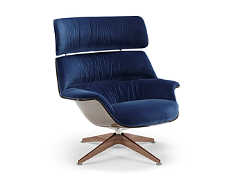 Fauteuil pivotant avec dossier haut et base à 4 branches AMURA COACH Fauteuil pivotant avec dossier haut et base à 4 branches AMURA COACH usine AMURA de l'Italie