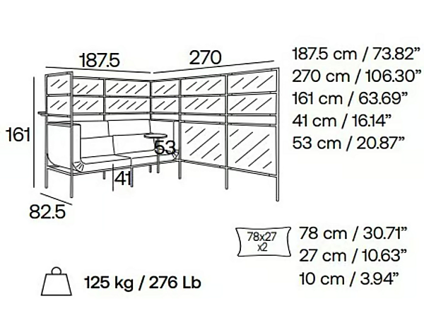 Cabine de bureau acoustique modulaire en tissu Adrenalina Passepartout usine ADRENALINA de l'Italie. Foto №12