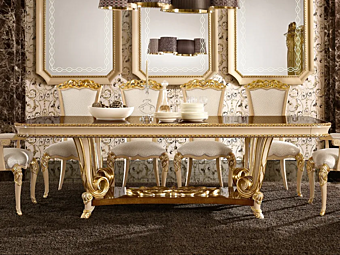 Table rectangulaire extensible en bois A.R. Arredamenti Harmony 306