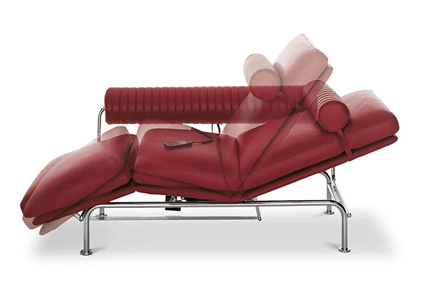Chaise longue en cuir avec dossier rembourré i 4 Mariani Up Down usine i 4 Mariani de l'Italie. Foto №4