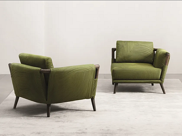 Fauteuil en tissu avec housse amovible Flou Gaudi usine Flou de l'Italie. Foto №2