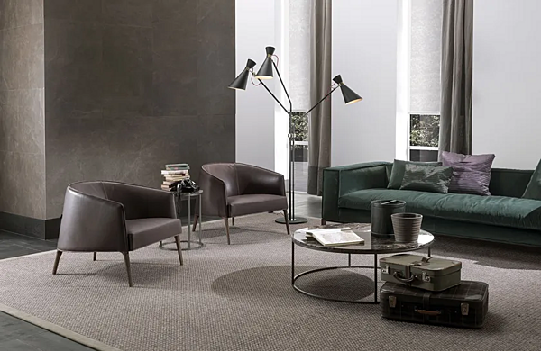 Fauteuil en cuir avec accoudoirs Jackie Frigerio usine Frigerio de l'Italie. Foto №8