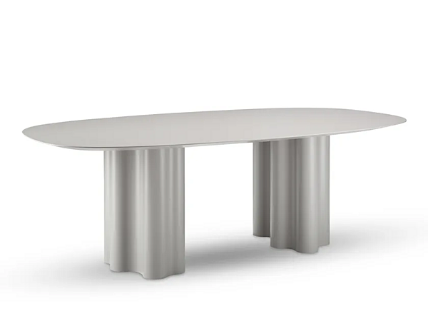 Table ovale en MDF laqué avec base en polyuréthane Teatro Magico Saba usine SABA de l'Italie. Foto №1