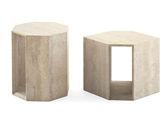 Table basse en marbre Prism Gallotti&Radice usine Gallotti & Radice de l'Italie