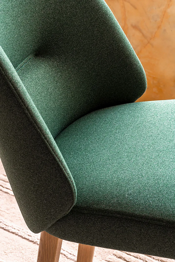 Chaise en tissu rembourrée Potocco Concha 905 905 usine POTOCCO de l'Italie. Foto №3