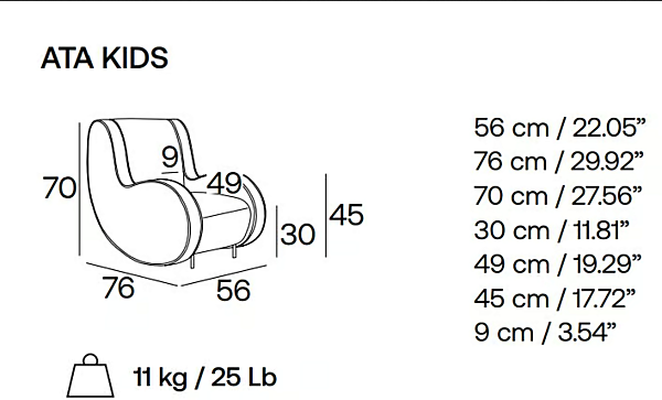 Fauteuil pour enfants en tissu avec accoudoirs Adrenalina ATA Kids IMB1070321, IMB1070322, IMB1070323, IMB1070324, IMB1070325 usine ADRENALINA de l'Italie. Foto №5