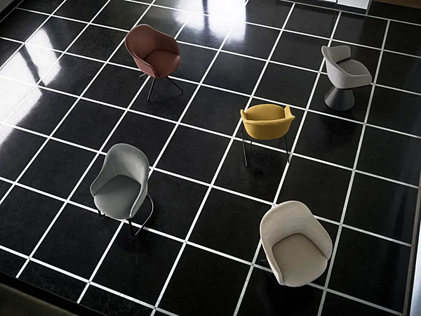 Fauteuil pivotant en cuir avec accoudoirs Potocco Lyz 918 PGC 918/PGC usine POTOCCO de l'Italie. Foto №3