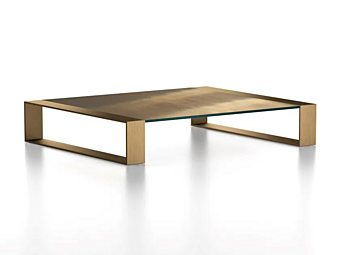 Table basse en cristal et acier F.lli Orsenigo usine ORSENIGO de l'Italie