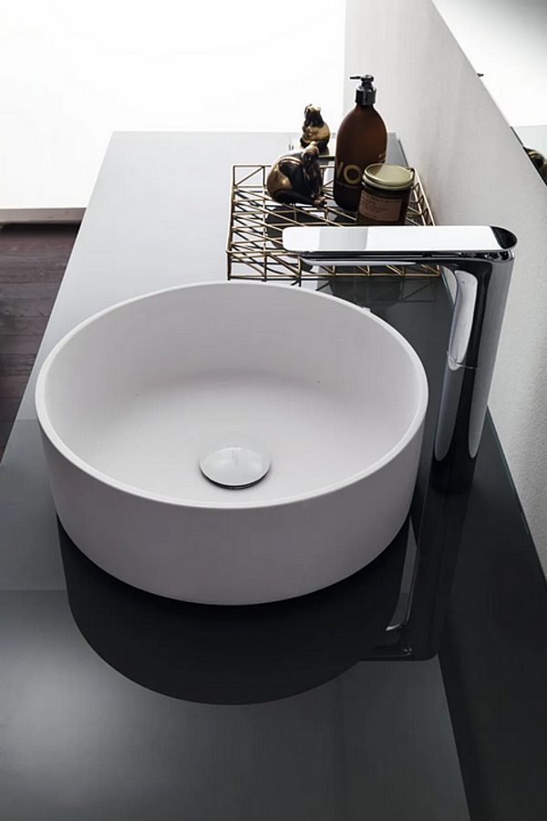 Lavabo rond en Ceramilux à poser en céramique ARTELINEA B42 usine ARTELINEA de l'Italie. Foto №2