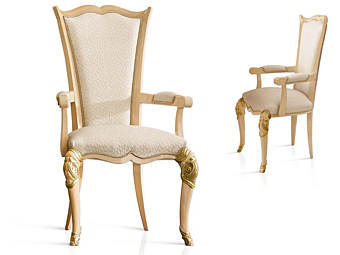 Chaise en tissu rembourrée avec accoudoirs A.R. Arredamenti Harmony 309