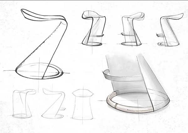 Tabouret en cuir avec repose-pieds GIORGETTI usine GIORGETTI de l'Italie. Foto №6