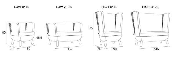 Fauteuil DOMINGO SALOTTI Sly usine DOMINGO SALOTTI de l'Italie. Foto №10