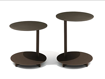 Table d'appoint ronde en acier collection Apsara GIORGETTI 88100, 88101, 88102