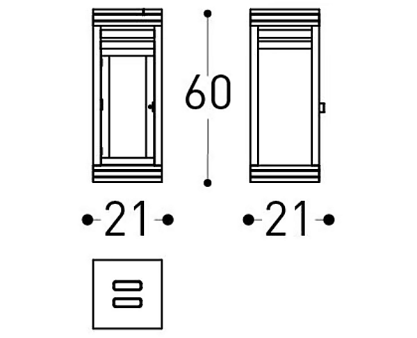 Lanternes en bois et verre Barcode VARASCHIN 2188, 2189 usine VARASCHIN de l'Italie. Foto №8