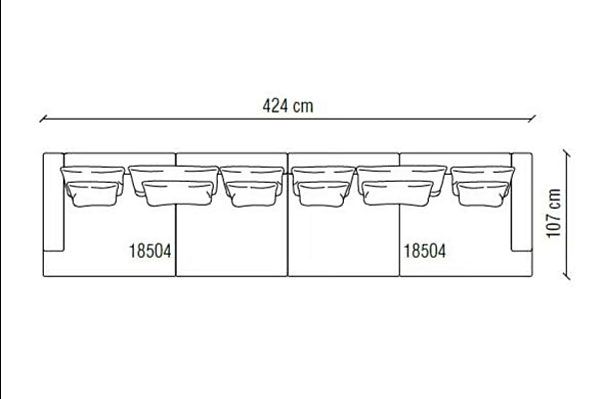 Canapé d'angle en cuir Horizon Frigerio usine Frigerio de l'Italie. Foto №3