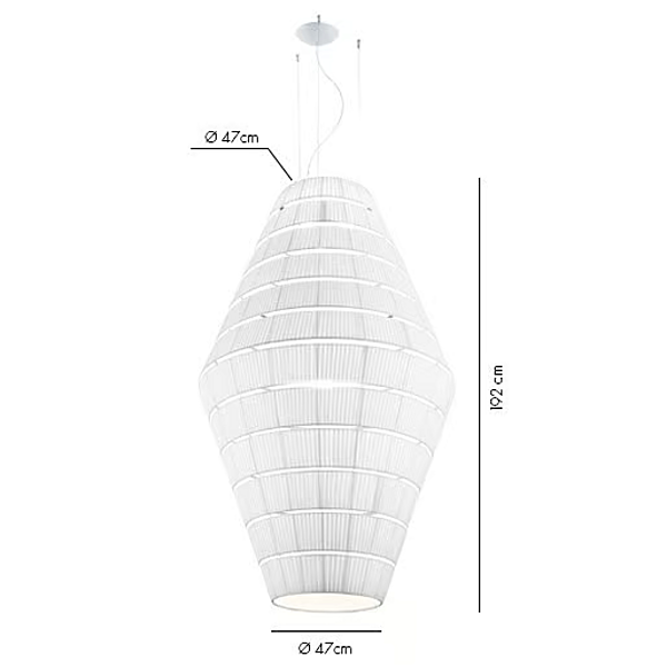 Lampe suspendue en tissu AXOLIGHT Layers usine Axolight de l'Italie. Foto №9