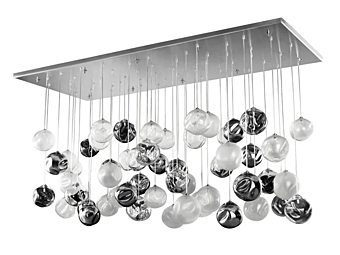 Lampe de plafond en verre de Murano artistique Desafinado 38 MULTIFORME PL7540Q-100-2 Lampe de plafond en verre de Murano artistique Desafinado 38 MULTIFORME PL7540Q-100-2 usine MULTIFORME de l'Italie