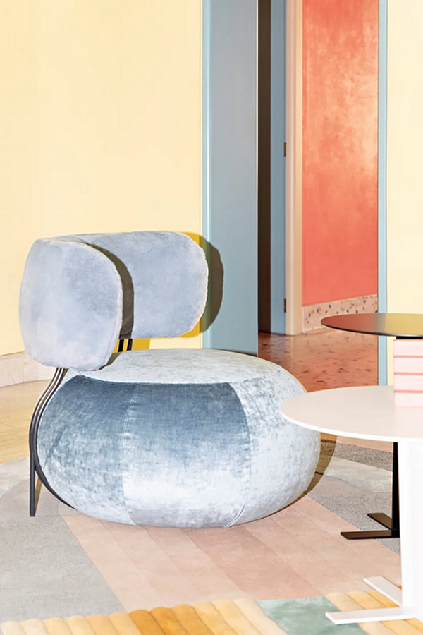 Fauteuil en tissu Baby Geo Saba usine SABA de l'Italie. Foto №6