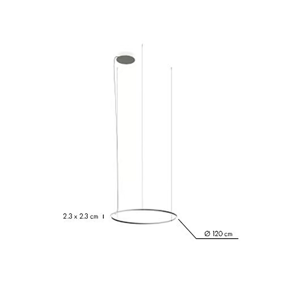 Suspension en aluminium LED U Light AXOLIGHT usine Axolight de l'Italie. Foto №4