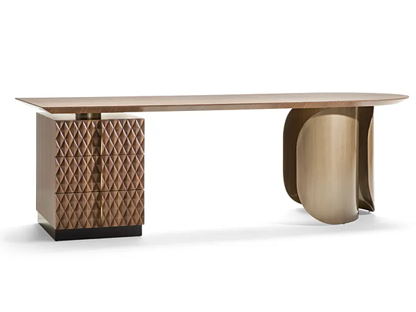 Bureau en bois rectangulaire avec tiroirs Erik OPERA CONTEMPORARY 48003/N usine OPERA CONTEMPORARY de l'Italie. Foto №1