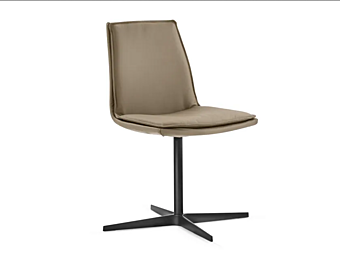 Chaise en cuir avec base à 4 branches Lara Eforma Chaise en cuir avec base à 4 branches Lara Eforma usine Eforma de l'Italie