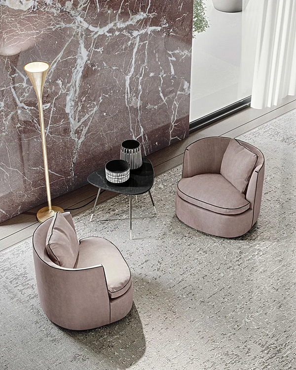 Fauteuil en tissu avec housse amovible Bessie Frigerio usine Frigerio de l'Italie. Foto №3