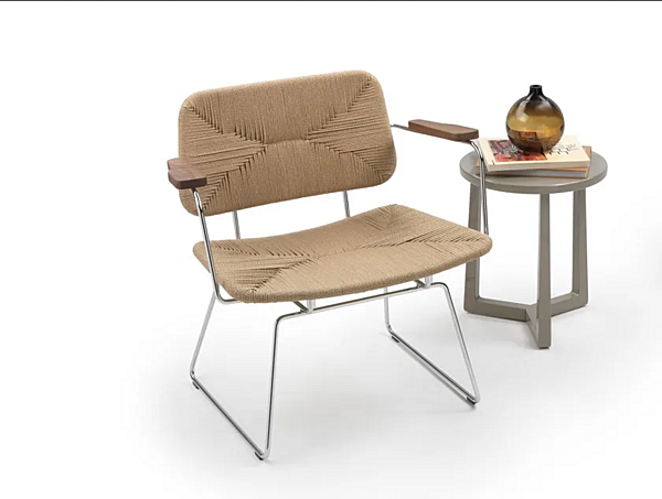 Fauteuil à bras en acier Echoes FLEXFORM usine FLEXFORM de l'Italie. Foto №1