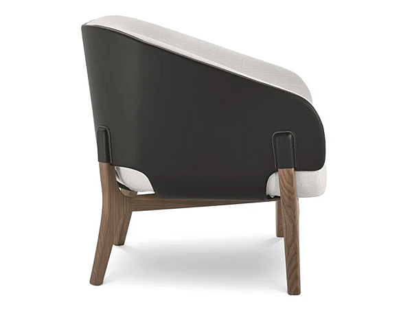 Fauteuil en tissu et cuir avec accoudoirs Savile Row I 4 Mariani usine i 4 Mariani de l'Italie. Foto №3