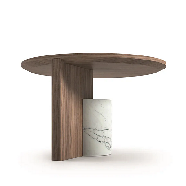 Table basse ronde en bois et marbre CASSINA 557 Sengu usine CASSINA de l'Italie. Foto №3