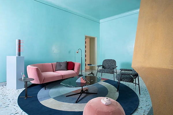 Canapé d'angle en tissu Saba collection Rendez Vous usine SABA de l'Italie. Foto №11