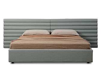 Banc en cuir avec dossier rembourré Saba Pan Flute