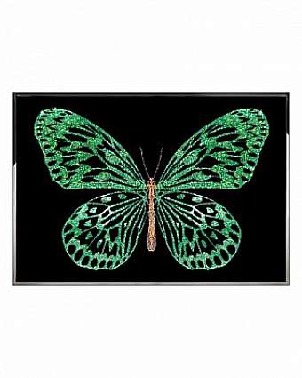 Panneau, peinture Green Butterfly