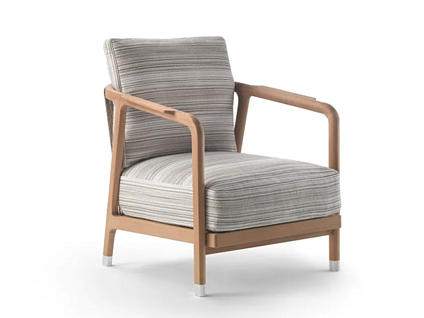 Fauteuil de jardin en tissu et iroko CRONO FLEXFORM 220A1 usine FLEXFORM de l'Italie. Foto №1